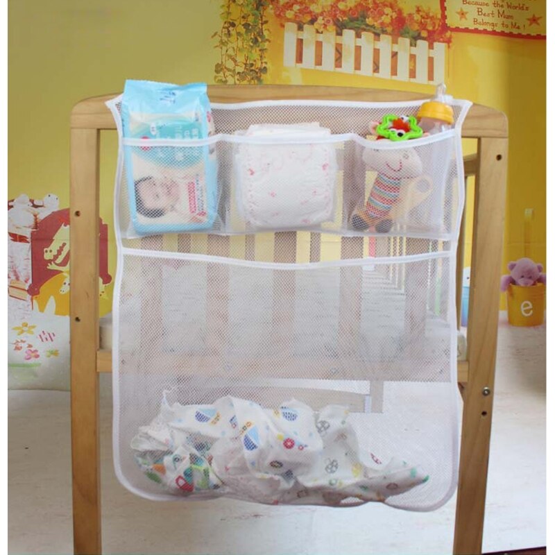 Baby Bed Hanging Storage Bag Crib Organizer Toy Diaper Pocket For Cradle Bedding